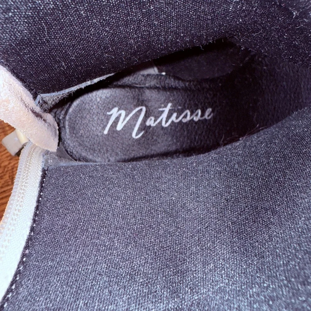 MATISSE Carson Leather Boots Western Pointed Toe Colorblock Block Heel‎ Soft 7 - Picture 12 of 13